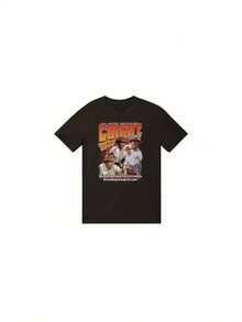 Men's Russell Coight Graphic-Shirt - Aussie Outback Adventure Design With Bold COIGHT Text - Dark Brown Breathable Streetwear Tee - Regular Fit Crew Neck Casual Shirt Everyday & Outdoor Activities - Washable All-Season Apparel, Leisure Clothing, Urban Fashion, Durable Construction, Short Sleeve Top, Urban Style, Soft Material, Street Fashion Lovers - màu đen - Xem 1