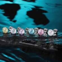 SENLANSP 1pc Luxury G23 Titanium Internally Threaded Dermal Anchor With Synthetic Opal Centered Rose, Perfect Gift, Hypoallergenic, Comfortable Wear