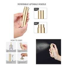 5ML Refillable Perfume Atomizer Bottle Travel, Portable Cologne Atomizer, Pocket Perfume Spray Gold - 金色 - 查看 2