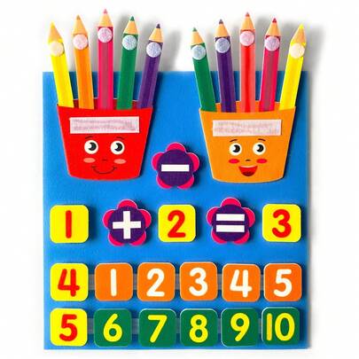 1pc- Finger Numbers Math Tool, Counting Early Learning Educational Board, For Teaching ,Intellectual Development !,School Supplies,Back To School