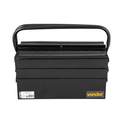  Caixa de Ferramentas Vonder Metálica Sanfonada 40cm Preta