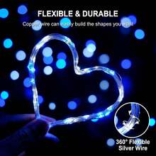 48 Pack Fairy Lights Battery Operated [3 Modes], 7ft 20 Led Twinkle Lights String Lights Waterproof Bulk Small Mini Silver Wire For Christmas Mason Jars Wedding Table Centerpiece (Blue) - 藍色 - 查看 3