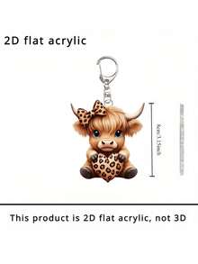 高地牛亚克力包挂饰、豹纹爱心亚克力车挂饰、可爱卡通小牛钥匙扣包挂饰、龙虾扣挂饰、可爱牦牛豹纹爱心图案挂饰、耳机挂饰、手机壳挂饰——非常适合挂在车钥匙、背包和手提包上。也是母亲节、教师节、万圣节、圣诞节等节日的绝佳礼物。 - 彩色 - 查看 10