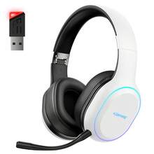KOFIRE UG-05 Haptic Bass RGB 20ms Low-Latency 30H Battery, Tri-Mode 2.4GHz + Bluetooth + 3.5mm, Detachable ENC Mic 3D Surround, Memory-Foam Earpads, Black, Over-Ear Wireless Gaming Headset, For PC Laptop Tablet Phone, With 2.4GHz Wireless Receiver