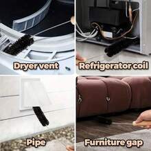 1 Piece Of Washer & Dryer Vent Cleaning Brush With A Long Flexible Rod And Spiral Bristles - Collect Dust, Remove Detergent Residue, Prevent Blockage, Maintain Equipment Efficiency, Washing Machine Cleaning Tool, Tidy Up The Lint Trap, Ergonomic Handle Design, Sturdy Handle Structure