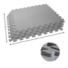 JOWY Pack de 4 Tatamis Puzzle de 60x60 cm y 1 cm de Grosor – Superficie Antideslizante Tipo T – Colores Parquet Gris, Azul, Gris, Verde, Negro y Madera Parquet – Ideales para Suelos Deportivos, Infantiles o de Entrenamiento en Casa o Gimnasio | Entrega en 48-72 h - Gris - Ver 4