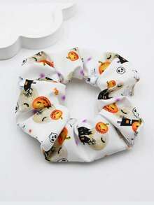 New - Arrival Halloween Fabric Scrunchies Set | Various Prints, Including Pumpkins, Versatile Hair Accessories For Wholesale,This Set Of Halloween - Themed Fabric Scrunchies Offers A Wide Variety Of Designs, Perfect For Adding A Spooky