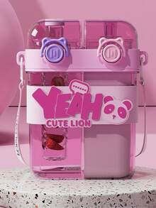 زجاجة مياه رياضية/خارجية سعة 760 مل/25.7 أونصة، جديدة لفصل الصيف ذات سعة كبيرة مزودة بكوب شرب مزدوج وقش، زجاجة مياه جميلة، كوب مياه محمول بتصميم كرتوني، مناسبة للرياضة والأنشطة الخارجية، طريقتي شرب للاختيار من بينهما، مناسبة للمدرسة والتخييم والتنزه