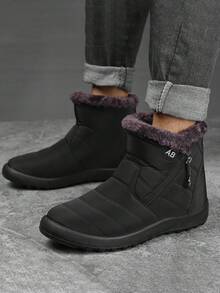 Men's Winter Casual Shoes, Men's Soft Boots, Men's Snow Boots - Black - View 3