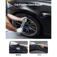Dent Puller Kit, Paintless Car Dent Removal Tool, Auto Fen.Der Damage Repair Puller Lifter With Curved Rod, Crowbar, Rubber Hammer, Airbag, Detachable & Repair Pens, Replacement Heads Tools Kit - Multicolor - View 2