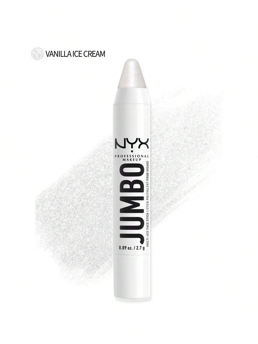 NYX 大号多用途面部高光棒 香草冰淇淋妆容高光棒 0.09 盎司/2.7 克 光泽妆效 奶油质地 可晕染 持久妆效 多用途 女友 妻子 母亲 朋友 生日 毕业派对 旅行 露营 户外 学校 校园旅行 节日 周年纪念 秋季 万圣节 秋季妆容 珠光妆效 现代甜美妆容 - Vanilla Ice Cream - 查看 1