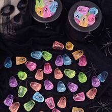 20 Pcs Halloween Luminous Mini Resin Ghost Figures Glow In The Dark Tiny Little Ghost Statue Miniature Figurines For Halloween Crafts Vase Filler Micro Landscape Fairy Garden Party Decor