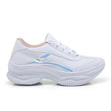 Women's Casual Sneakers Blogger Platform Shoes White Black Beige Comfortable Sneaker High Sole Chunky Lightweight New Arrival Top Original Fashion, White Sneakers - 全息白 - 查看 2