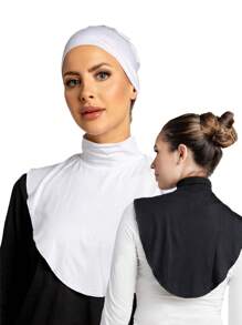 3 件套女士围脖保暖羊毛立领围脖围巾，防风舒适颈部保暖，适合所有季节 - 彩色 - 查看 4