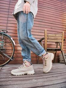 Women's Steel Toe Work Shoes, Sturdy Durable Work Boots, Comfort Sneakers, Puncture Resistant, Suitable For Warehouse, Gardening & Outdoor Work - Beige - View 3
