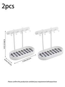 1/2件装简约梳妆台展示收纳架，桌面化妆品首饰耳环手镯展示架，珠宝盒，收纳袋，化妆刷架，化妆刷收纳架，香水收纳盒，化妆包，女士礼物，圣诞礼物，女士送礼佳品 - 彩色 - 查看 14