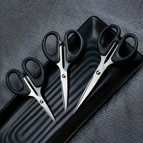 Forbici piccole in acciaio inossidabile per ufficio e casa, forbici domestiche in acciaio inossidabile, forbici per cancelleria scolastica, adatte per arti e mestieri, taglio di carta, rifinitura di fili, taglio