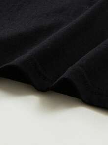 Black Cotton Casual T-Shirt Fall Women Clothes, Fun Design, Soft Fabric, Statement Shirt, Perfect Birthday Gift - Black - View 7