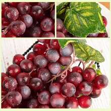 8/4/1 件假红葡萄，塑料逼真水果人造仿真葡萄，适用于婚礼家居厨房派对装饰摄影道具 - 彩色 - 查看 2