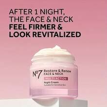 Number7 Restore & Renew Multi-Action Face & Neck Night Cream With Hyaluronic Acid, Shea Butter & Vitamin E - Hydrating & Light Beige-Firming Cream For All Light Beige Types Including Oily Light Beige - Nhiều màu - Xem 1