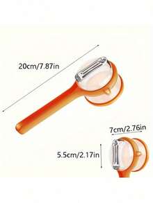 2 Innovative Peelers With Storage Boxes - Serrated Edge Design And PET Material, Ideal For Food Prep In Dorms And Kitchens, Space-Efficient Solution - Cam + Xanh lá cây - Xem 2