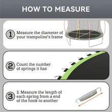 SPORTNOW Trampoline Replacement Mat With Eight Rows Of Stitching, Spring Pull Tool, 42 V-Hooks, For 8ft Trampoline, Using 14cm Springs, Trampoline Jumping Mat, Green - Green - View 6