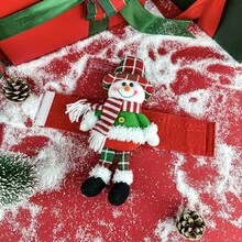 1/2 piezas Decoraciones navideñas Sujetadores de cortina con diseño de Papá Noel y muñeco de nieve, decoración del hogar y celebraciones festivas para Navidad, Halloween, Acción de Gracias