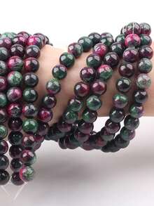 1 String Natural Stone Beads 4 6 8 10mm Beryl Jade Round Beads For Jewelry Making, Sewing, DIY Bracelet Necklace