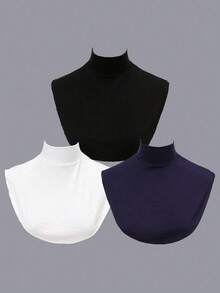 3 件套女士围脖保暖羊毛立领围脖围巾，防风舒适颈部保暖，适合所有季节 - 彩色 - 查看 10