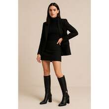 Bota Larga Alta para mujer Comoda Ligera Juvenil Kuali Shoes - Negro - Ver 1