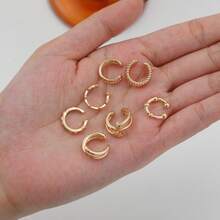 7 piezas Cuff de oreja con diamante de imitación & con diseño de estrella