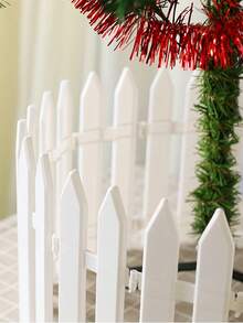 20pcs/Set 12-Inch Christmas Tree Gate, Kids & Pets Fence Barrier, Party Garden Home Decor Small White Plastic Fence Panels - Lightweight, Durable And Easy To Clean Fence For Indoor/Outdoor Garden, Flower Beds, Vegetable Patches, And Christmas Decor - Multifunctional Garden And Home Decoration, Outdoor Fencing