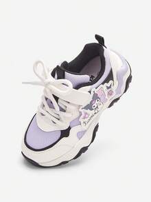 Balabala 2025秋季女童网面厚底运动鞋，透气厚底鞋 - 紫色調 - 查看 4