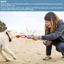 Juguete interactivo de tira y afloja para perros de 78,74 cm con chirrido fuerte, juguete de cuerda para el entrenamiento de cachorros, masticación y alivio del aburrimiento, adecuado para perros medianos