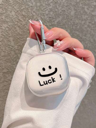 Cute Smiling Face Protective Case Compatible With Samsung Galaxy Buds Pro/Buds FE Wireless Bluetooth Earphones, Anti-Drop Full Coverage Transparent Flower Case For Buds Live/Buds 2