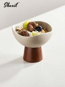 shoxil 1 قطعة وعاء سيراميك مرتفع القاعدة، وعاء حلوى، وعاء آيس كريم، طبق عرض وجبات خفيفة، صينية تقديم للطعام، مناسب لوجبات الشاي بعد الظهر، التجمعات العائلية، غرف النوم، المقاهي، الاستخدام خلال شهر رمضان - كأس الحلوى - مشاهدة 8