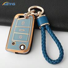 TPU汽車鑰匙保護套 適用於 Tiguan、Golf 7、Touran、Touareg、Octavia - 大眾B款 - 查看 2