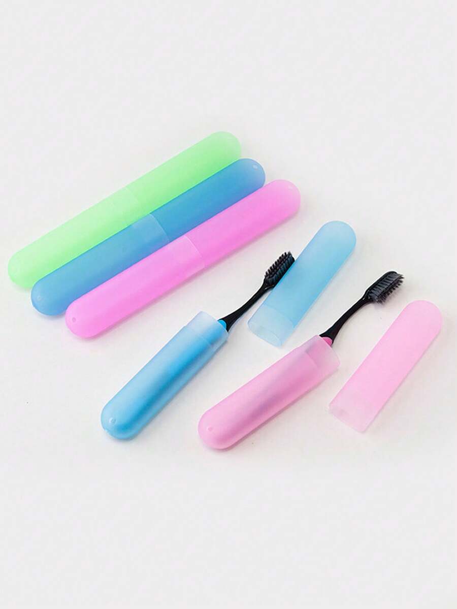 1pc/2pcs/4pcs Travel Toothbrush Protective Case, Minimalist Portable Dustproof Toothbrush Holder For Home Use