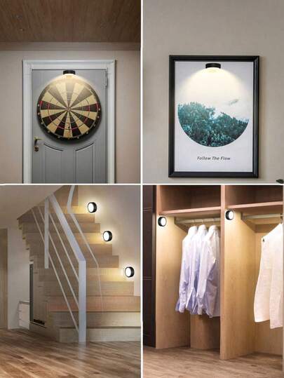 1/3/ Wireless Metal Wand Art LED Picture Lights, Lamps, Fairy Night Book Lamps Magnets Adjustable Temperature, Timer, Remote Control Push Button view 6