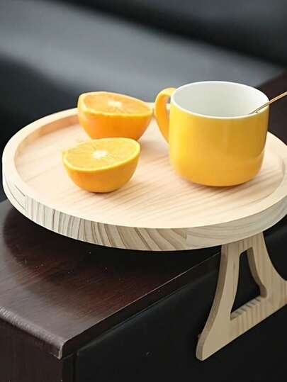 Handmade Log Tray Armrest Table Clamp, Suitable For Tray Sofa Table, Very Suitable For Small Space, Automatically Fixed Table Board, Is An Excellent Gift For Family And Friends!