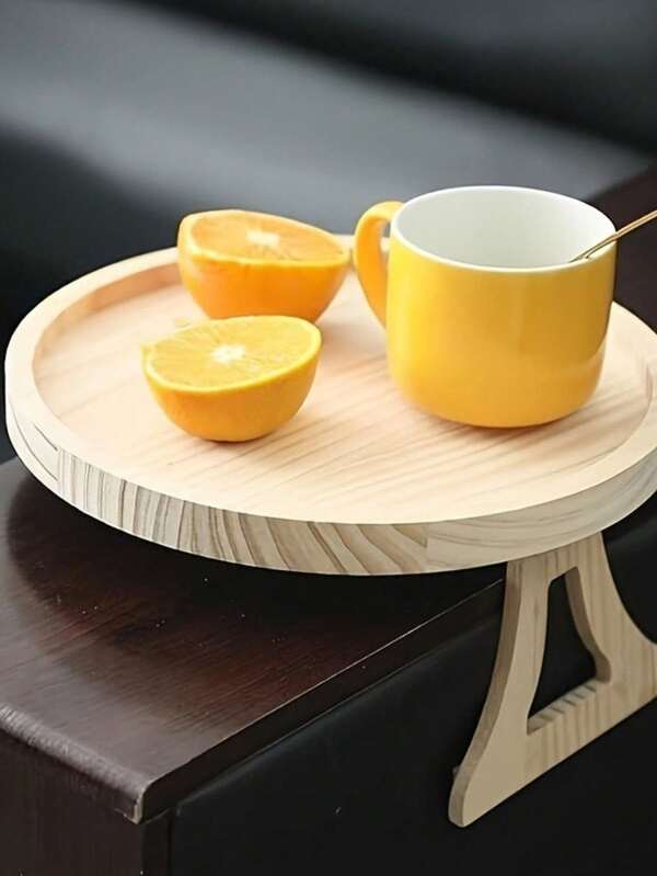 Handmade Log Tray Armrest Table Clamp, Suitable For Tray Sofa Table, Very Suitable For Small Space, Automatically Fixed Table Board, Is An Excellent Gift For Family And Friends!