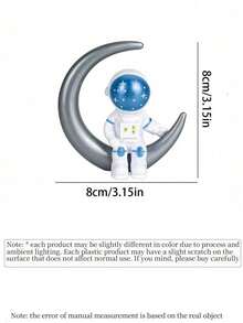 1pc Cute Creative Astronaut Cake Topper Decoration,Christmas - Gold - View 9