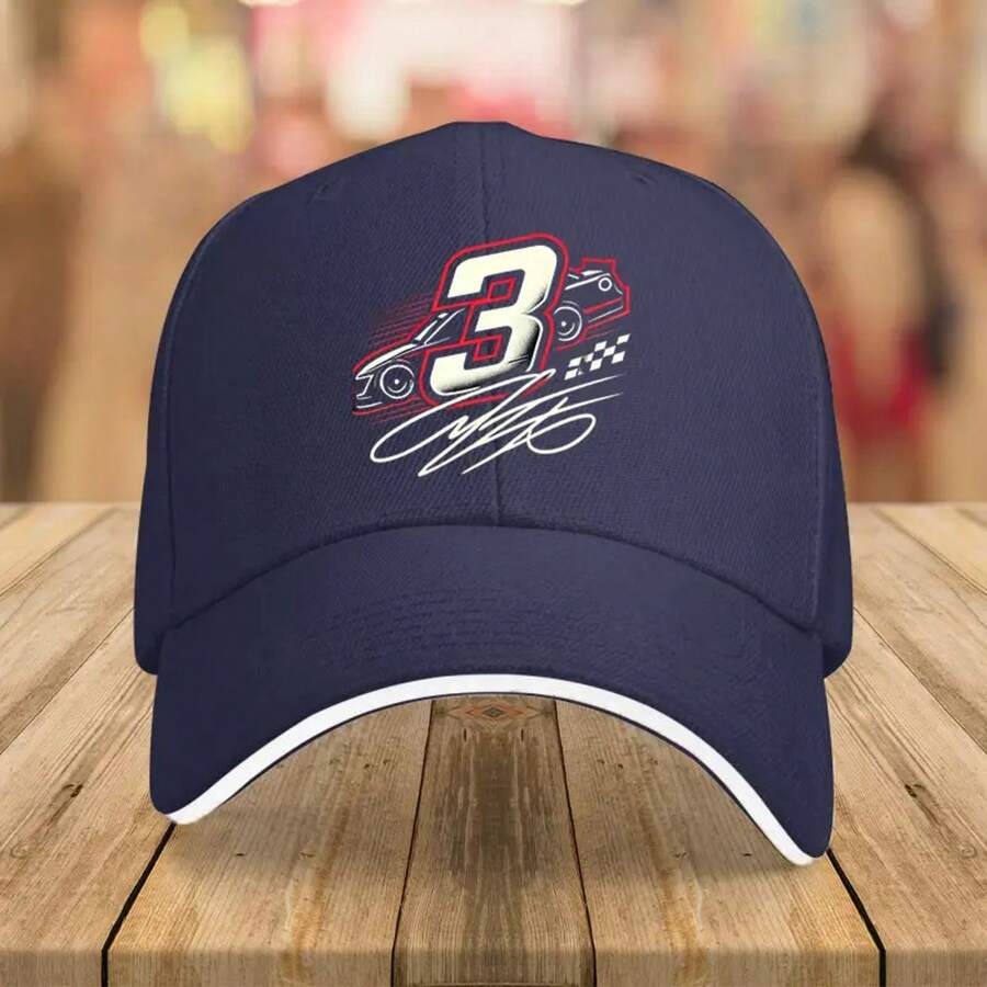 1pc, Flying Racing Style: Unique Design Men'S Baseball Cap, Showcase Your Personality!Outdoor Street Sports, Dates, Fitness, Vacations, Cycling, Truck Driver Lightweight Hat, Advanced Father'S Day Gift Sun Protection, Breathable Quick-Dry Baseball Cap - Black - View 1