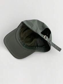 1pc Burgundy Soft Crown Vintage Letter Patch Baseball Cap, Versatile Streetwear Couple Sun Hat, Embroidered Patch Peaked Cap, Unisex American College Style Gift