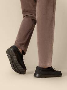 Men's Loafers Casual Dress Shoes Drive Breeze Slip-On Stretch Lightweight Comfortable Boat Shoes Lightweight Walking Work Soft - 黑與白 - 查看 7