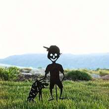 1pc Halloween Ghost Zombie Metal Garden Yard Stake Decor, Outdoor Spooky Halloween Decoration,Christmas - Black - View 8