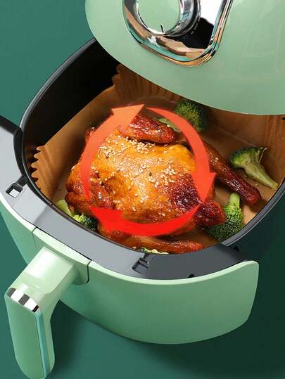 100 Pieces, Drying Paper For Air Fryer, Baking Mat For Oven, Drying Paper For Home Barbecue, Drying Paper For Oven, Drying Paper For Oven, Drying Paper For Oven, Drying Paper For Oven, Kitchen Accessories, Suitable For Outdoor Camping And Picnicking In Snack Shops, Suitable For Giving To Family And Friends, Perfect Birthday Anniversary,