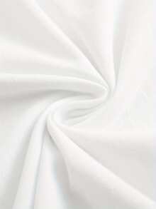 Round Neck Blue T-Shirt with LUCKY VIBES Colorful Lettering and Star Design for Casual Wear - Blanco - Ver 6