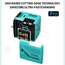 W&O Bộ sạc tường nhanh 3 trong 1 GaN 120W 3 trong 1 với bộ đổi nguồn 100-240V đa năng, cáp thu gọn 32 inch, phân bổ nguồn thông minh để sạc nhiều thiết bị, bảo vệ quá tải/nhiệt độ, thiết kế ổ cắm nhỏ gọn cho ổ cắm đông đúc – Tương thích với iOS 16/15/S25 Ultra, vật dụng thiết yếu cho phòng ký túc xá đại học, phụ kiện bàn làm việc Nan - Xem 8