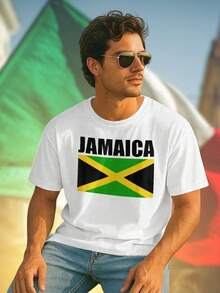 Jamaica Maglietta Uomo Estiva Cotone Traspirante Moda Casual  Sportiva Comoda Novità Qualità Top Regalo Offerta Imperdibile